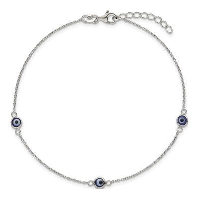 Sterling Silver Evil Eye Anklet – view 5