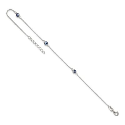 Sterling Silver Evil Eye Anklet – view 6