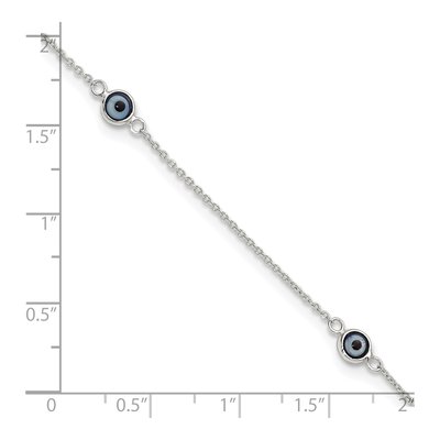 Sterling Silver Evil Eye Anklet – view 7