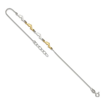Sterling Silver Dolphin Anklet – view 6