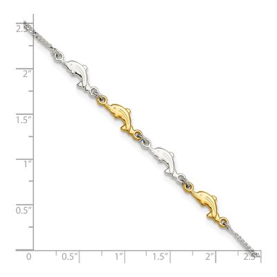 Sterling Silver Dolphin Anklet – view 7