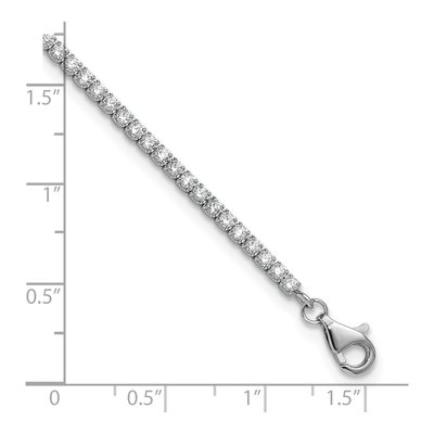 Sterling Silver CZ Plus Total Anklet – view 6
