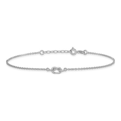 Sterling Silver Knot Anklet – view 4