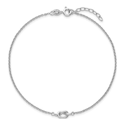 Sterling Silver Knot Anklet – view 5