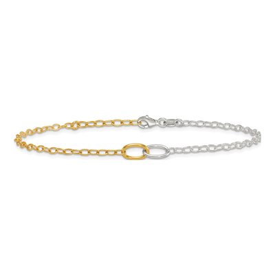 Sterling Silver 2.7mm Oval Link Chain Anklet – view 4