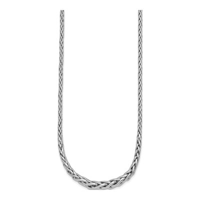 Sterling Silver 5.9mm Braided Graduated Link Chain – view 3