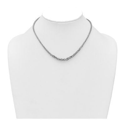 Sterling Silver 5.9mm Braided Graduated Link Chain – view 4