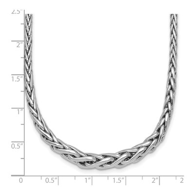 Sterling Silver 5.9mm Braided Graduated Link Chain – view 6