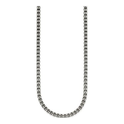Sterling Silver 3.8mm Antiqued Box Chain – view 3