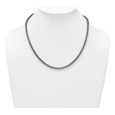 Sterling Silver 3.8mm Antiqued Box Chain – view 4