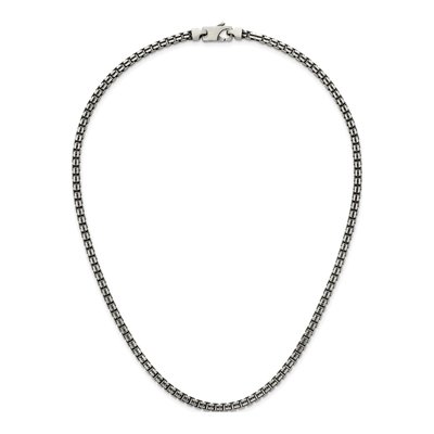 Sterling Silver 3.8mm Antiqued Box Chain – view 5