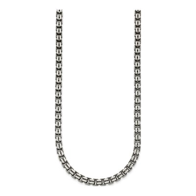 Sterling Silver 4.8mm Antiqued Box Chain – view 3