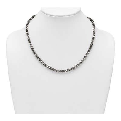 Sterling Silver 4.8mm Antiqued Box Chain – view 4