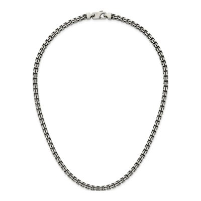 Sterling Silver 4.8mm Antiqued Box Chain – view 5