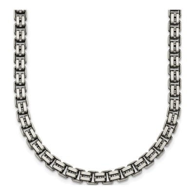 Sterling Silver 4.8mm Antiqued Box Chain