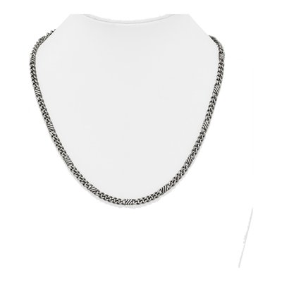 Sterling Silver 5.3mm Black Curb Chain – view 4
