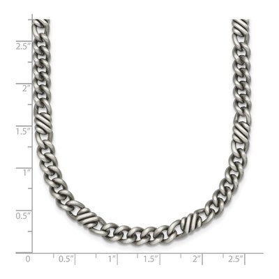 Sterling Silver 5.3mm Black Curb Chain – view 6