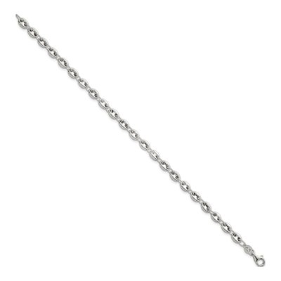 Sterling Silver 4.8mm Puffed Mariner Anchor Chain Bracelet – view 3