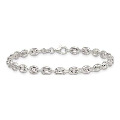 Sterling Silver 4.8mm Puffed Mariner Anchor Chain Bracelet – view 4