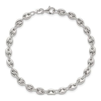 Sterling Silver 4.8mm Puffed Mariner Anchor Chain Bracelet – view 5