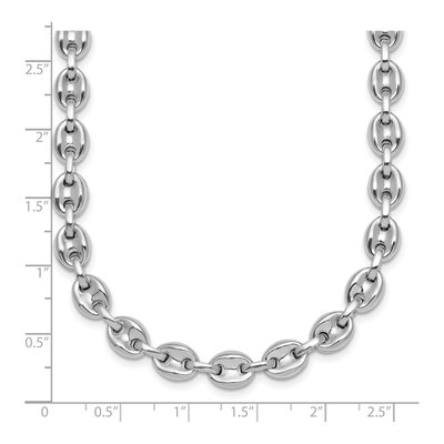 Sterling Silver 6.8mm Puffed Mariner Anchor Chain – view 6