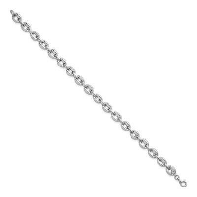 Sterling Silver 7mm Puffed Mariner Anchor Chain Bracelet – view 3