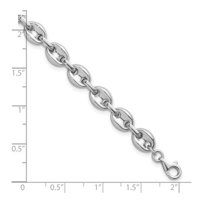 Sterling Silver 7mm Puffed Mariner Anchor Chain Bracelet – view 6