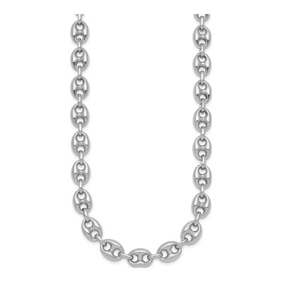 Sterling Silver 9.3mm Puffed Anchor Chain – view 3