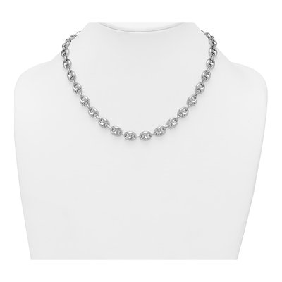 Sterling Silver 9.3mm Puffed Anchor Chain – view 4