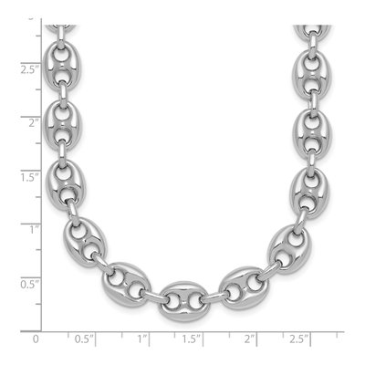 Sterling Silver 9.3mm Puffed Anchor Chain – view 6