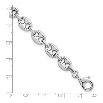 Sterling Silver 9.3mm Puffed Anchor Chain Bracelet – view 6