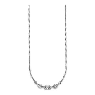 Sterling Silver 1.7mm Puffed Mariner Curb Chain – view 3