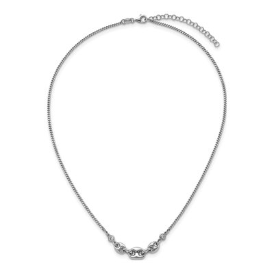 Sterling Silver 1.7mm Puffed Mariner Curb Chain – view 5