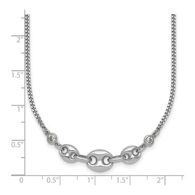Sterling Silver 1.7mm Puffed Mariner Curb Chain – view 6
