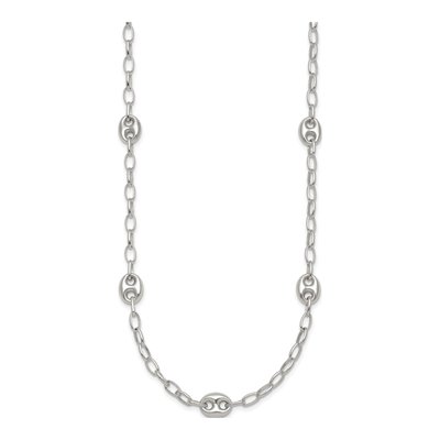 Sterling Silver 3.6mm Puffed Anchor Link Chain – view 3