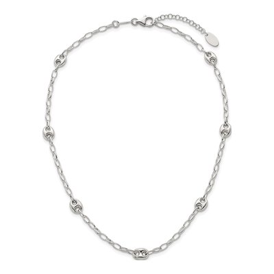 Sterling Silver 3.6mm Puffed Anchor Link Chain – view 5