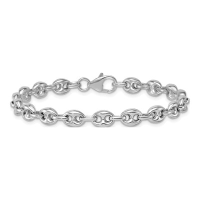 Sterling Silver 6.4mm Puffed Anchor Chain Bracelet – view 4