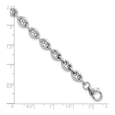 Sterling Silver 6.4mm Puffed Anchor Chain Bracelet – view 6