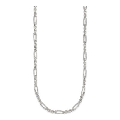 Sterling Silver 3.7mm Figaro Rope Chain – view 3