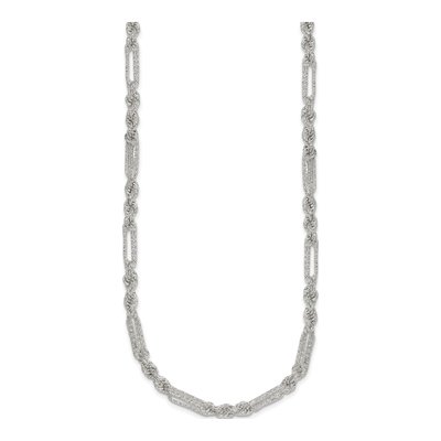 Sterling Silver 4.2mm Figaro Rope Chain – view 3
