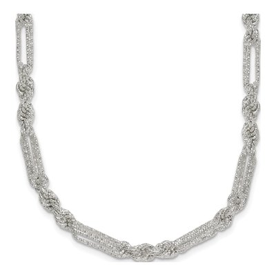 Sterling Silver 4.2mm Figaro Rope Chain