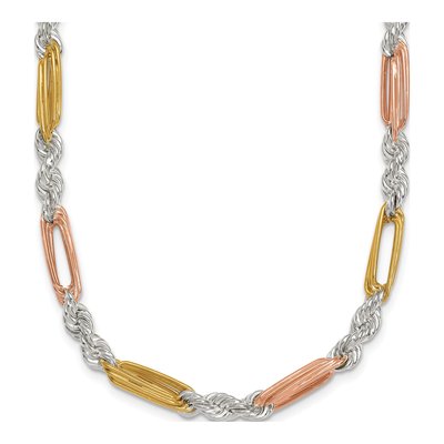 Sterling Silver 4.4mm Figaro Rope Chain