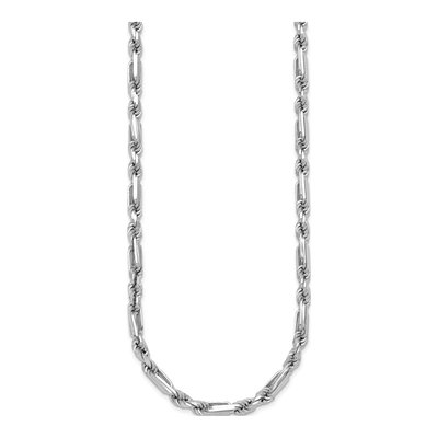 Sterling Silver 4.6mm Figaro Rope Chain – view 3