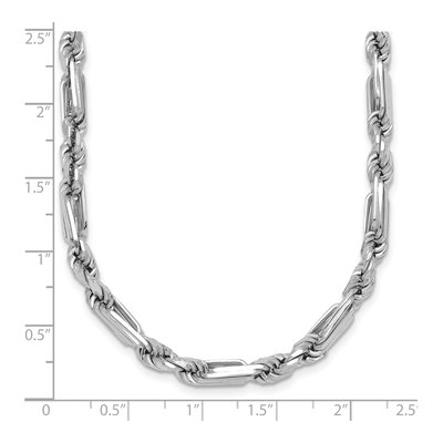 Sterling Silver 4.6mm Figaro Rope Chain – view 6