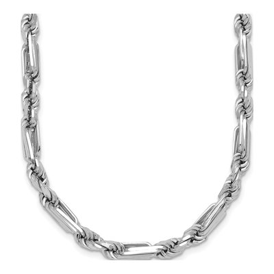 Sterling Silver 4.6mm Figaro Rope Chain