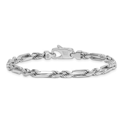 Sterling Silver 4.7mm Figaro Rope Chain Bracelet – view 4