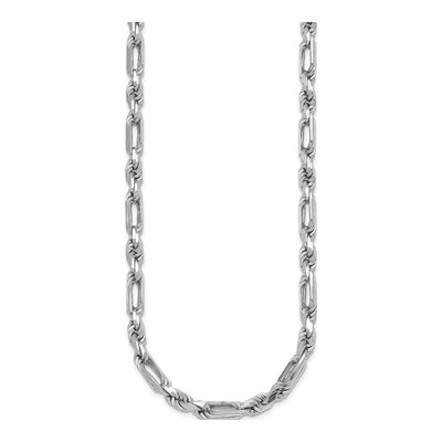 Sterling Silver 5.8mm Figaro Rope Chain – view 3