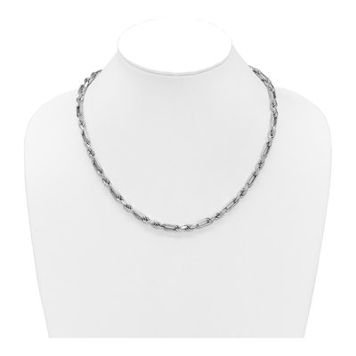 Sterling Silver 5.8mm Figaro Rope Chain – view 4