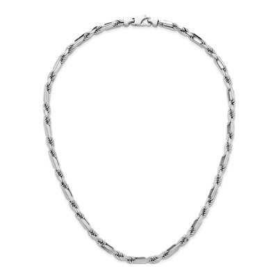 Sterling Silver 5.8mm Figaro Rope Chain – view 5