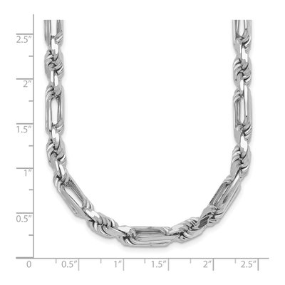 Sterling Silver 5.8mm Figaro Rope Chain – view 6